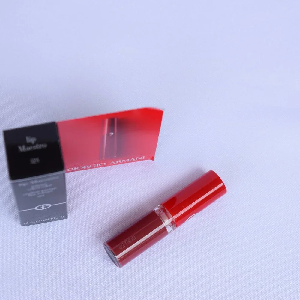 Giorgio Armani Lip Maestro Liquid Lipstick Set-Intense Velvet 524-3pc-BOXED-NEW